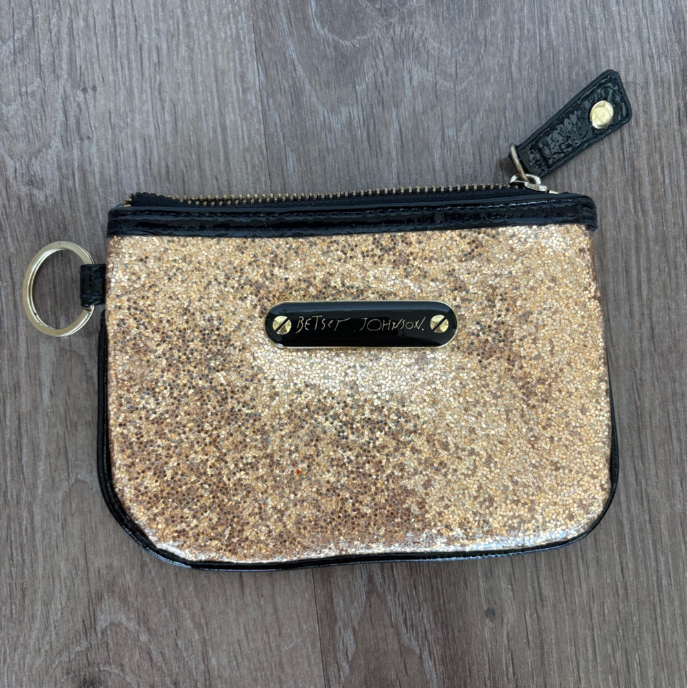 Betsey Johnson Sparkling Gold Wristlet